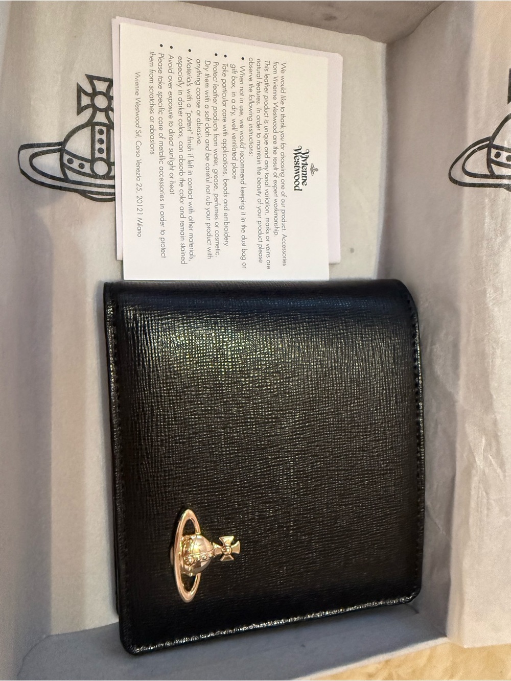 Vivienne Westwood Black Saffiano Wallet with Coin Pocket - Picture 7 of 9